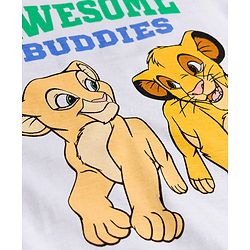 Babyhug Disney Single Jersey Knit Full Raglan Sleeves T-Shirt & Pyjama Night Suit with Lion King Graphics - Multicolor