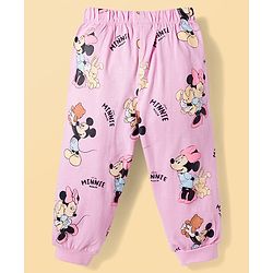 Babyhug Disney Single Jersey Knit Full Sleeves T-Shirt & Pyjama Night-Suit With Minnie Mouse Graphics Pack of 2 - Multicolor