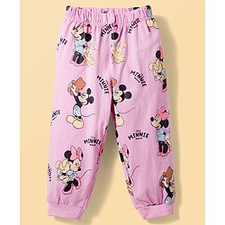 Babyhug Disney Single Jersey Knit Full Sleeves T-Shirt & Pyjama Night-Suit With Minnie Mouse Graphics Pack of 2 - Multicolor