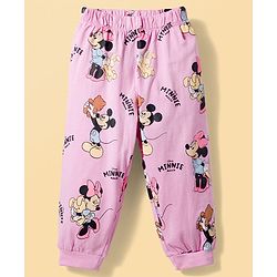 Babyhug Disney Single Jersey Knit Full Sleeves T-Shirt & Pyjama Night-Suit With Minnie Mouse Graphics Pack of 2 - Multicolor