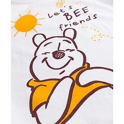 Babyhug Disney Single Jersey Knit Full Sleeves T-Shirt & Pyjama Night Suit With Winnie Graphics - White & Yellow