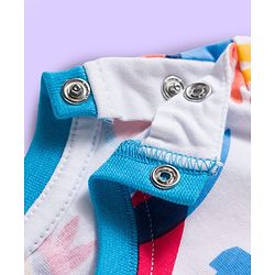 Babyhug Cotton Knit Half Sleeves Co-ords T-Shirt & Pajama Night Suit with Dino Print - Multicolor