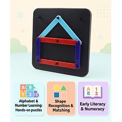 Babyhug Alpha Numeric Puzzle for Kids| Montessori Inspired Alphabet & Number Educational Toy| Enhances Cognitive Skills| Fine Motor Skills & Hand-Eye Coordination|Preschool Learning Toy| BIS Certified