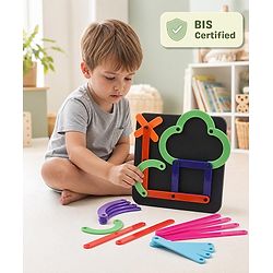 Babyhug Alpha Numeric Puzzle for Kids| Montessori Inspired Alphabet & Number Educational Toy| Enhances Cognitive Skills| Fine Motor Skills & Hand-Eye Coordination|Preschool Learning Toy| BIS Certified