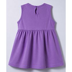 Babyhug 100% Cotton Knit Sleeveless Floral Printed Frock With Bow Applique Pack Of 2 - Multicolor
