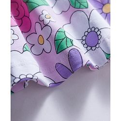 Babyhug 100% Cotton Knit Sleeveless Floral Printed Frock With Bow Applique Pack Of 2 - Multicolor