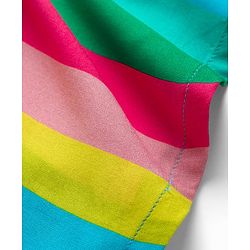 Babyhug Cotton Woven Striped Dress with Full Sleeves Jacket - Multicolor
