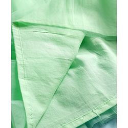 Babyhug Cotton Woven Sleeveless A Line Frock with Lace Detailing - Sea Green