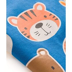 Babyhug Single Jersey Knit Half Sleeves T-Shirt & Denim Shorts Set With Animal Print - Multicolor