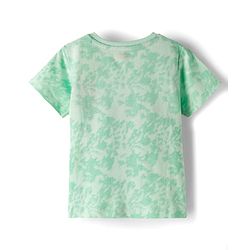 Babyhug Single Jersey Knit Half Sleeves T-Shirt & Denim Shorts Set With Beach Print - Multicolor