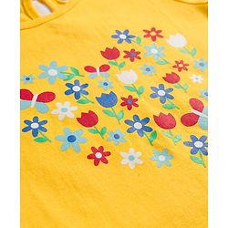 Babyhug Cotton Knit Half Sleeves T-Shirts with Floral & Polka Dots Graphics Pack of 3 - Multicolor