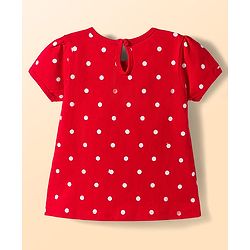 Babyhug Cotton Knit Half Sleeves T-Shirts with Floral & Polka Dots Graphics Pack of 3 - Multicolor