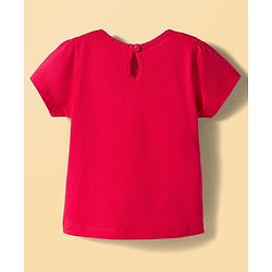 Babyhug 100% Cotton Knit Half Sleeves T-Shirts with Floral & Hearts Graphics Pack of 5 - Multicolor
