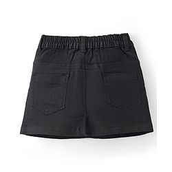 Babyhug Mid Thigh Length Solid Color Denim Skirt - Black