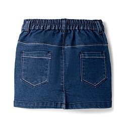 Babyhug Mid Thigh Length Solid Color Denim Skirt - Black