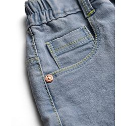 Babyhug Mid Thigh Length Solid Color Denim Skirt - Black