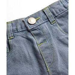 Babyhug Mid Thigh Length Solid Color Denim Skirt - Black