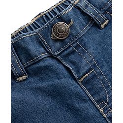 Babyhug Mid Thigh Length Solid Color Denim Skirt - Black