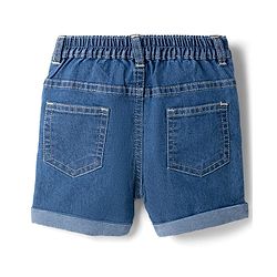 Babyhug Mid Thigh Length Solid Color Denim Skirt - Black