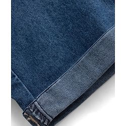 Babyhug Mid Thigh Length Solid Color Denim Skirt - Black