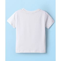 Babyhug Single Jersey Knit Half Sleeves T-Shirt & Shorts Set with Leaf Print - White