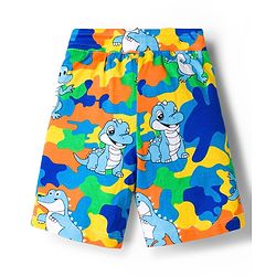Babyhug Single Jersey Knit Half Sleeves Co-ords Shirt & Shorts Set with Dino Print - Multicolor