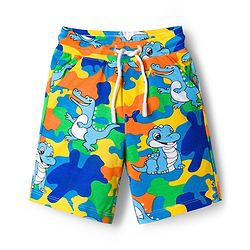 Babyhug Single Jersey Knit Half Sleeves Co-ords Shirt & Shorts Set with Dino Print - Multicolor