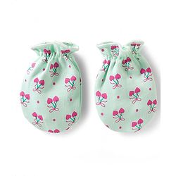 Babyhug 100% Cotton Mittens With Heart Print Pack of 3 - Multicolor