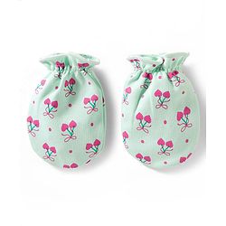 Babyhug 100% Cotton Mittens With Heart Print Pack of 3 - Multicolor