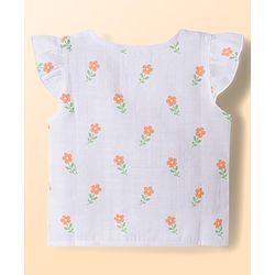 Babyhug 100% Cotton Muslin Woven Sleeveless Floral Printed Front Open Jhablas Pack Of 3- Multicolor