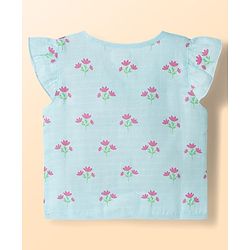 Babyhug 100% Cotton Muslin Woven Sleeveless Floral Printed Front Open Jhablas Pack Of 3- Multicolor
