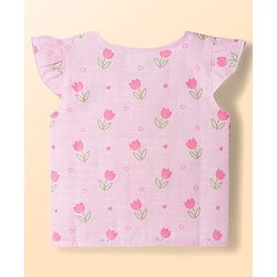 Babyhug 100% Cotton Muslin Woven Sleeveless Floral Printed Front Open Jhablas Pack Of 3- Multicolor