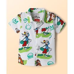 Babyhug Disney Single Jersey Knit Half Sleeves Shirt & Shorts Set With Mickey Mouse & Family Graphics & T-Shirt - Multicolor