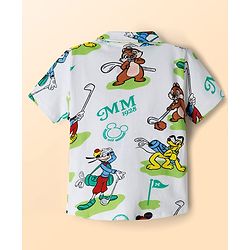 Babyhug Disney Single Jersey Knit Half Sleeves Shirt & Shorts Set With Mickey Mouse & Family Graphics & T-Shirt - Multicolor