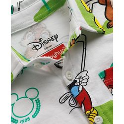 Babyhug Disney Single Jersey Knit Half Sleeves Shirt & Shorts Set With Mickey Mouse & Family Graphics & T-Shirt - Multicolor