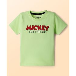 Babyhug Disney Single Jersey Knit Half Sleeves Shirt & Shorts Set With Mickey Mouse & Family Graphics & T-Shirt - Multicolor
