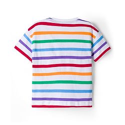 Babyhug Disney Single Jersey Knit Half Sleeve T-Shirt & Shorts Set With Mickey Mouse & Family Graphics Pack of 2 - Multicolour
