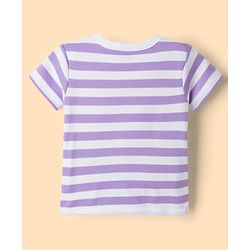 Babyhug 100% Cotton Interlock Knit Half Sleeves Antibacterial Striped Jhablas with Animal Applique Pack of 3 -Multicolor