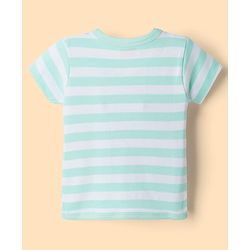 Babyhug 100% Cotton Interlock Knit Half Sleeves Antibacterial Striped Jhablas with Animal Applique Pack of 3 -Multicolor