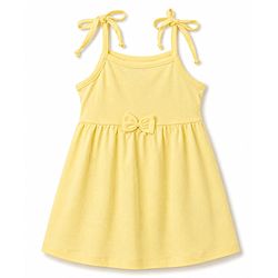 Babyhug 100% Cotton Single Jersey Knit Antibacterial Sleeveless Fit and Flare One Piece Frocks With Lemon Print Pack of 2 - Multicolor