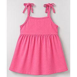 Babyhug 100% Cotton Woven One Piece Dresses/Frocks with Shoulder Straps Multi Color 12-18 Months