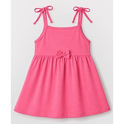Babyhug Cotton Woven One Piece Dresses/Frocks with Shoulder Straps Multi Color 0-3 Months