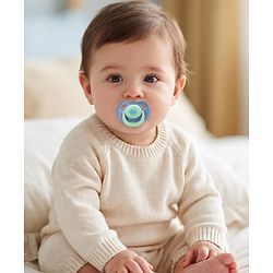 Babyhug Whale & Sea Horse Print Orthodontic Pacifier Pack of 2| 0+ Months| Protective Hygienic Cap| Breathable Airflow Vents| Orthodontic Silicone Teat| Food-Grade Silicone| BPA Free | Baby Safe