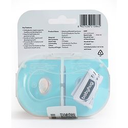 Babyhug Whale & Sea Horse Print Orthodontic Pacifier Pack of 2| 0+ Months| Protective Hygienic Cap| Breathable Airflow Vents| Orthodontic Silicone Teat| Food-Grade Silicone| BPA Free | Baby Safe