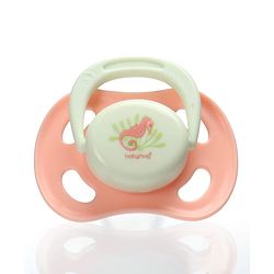 Babyhug Seahorse Print Orthodontic Pacifier Pack of 2| 3+ Months| Protective Hygienic Cap| Breathable Airflow Vents | Orthodontic Silicone Teat | Food-Grade Silicone | BPA Free | Baby Safe