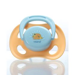 Babyhug Seahorse Print Orthodontic Pacifier Pack of 2| 3+ Months| Protective Hygienic Cap| Breathable Airflow Vents | Orthodontic Silicone Teat | Food-Grade Silicone | BPA Free | Baby Safe