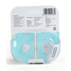 Babyhug Seahorse Print Orthodontic Pacifier Pack of 2| 3+ Months| Protective Hygienic Cap| Breathable Airflow Vents | Orthodontic Silicone Teat | Food-Grade Silicone | BPA Free | Baby Safe