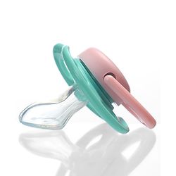 Babyhug Seahorse Print Orthodontic Pacifier Pack of 2| 3+ Months| Protective Hygienic Cap| Breathable Airflow Vents | Orthodontic Silicone Teat | Food-Grade Silicone | BPA Free | Baby Safe
