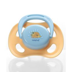 Babyhug Seahorse Print Orthodontic Pacifier Pack of 2| 3+ Months| Protective Hygienic Cap| Breathable Airflow Vents | Orthodontic Silicone Teat | Food-Grade Silicone | BPA Free | Baby Safe