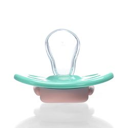 Babyhug Seahorse Print Orthodontic Pacifier Pack of 2| 3+ Months| Protective Hygienic Cap| Breathable Airflow Vents | Orthodontic Silicone Teat | Food-Grade Silicone | BPA Free | Baby Safe